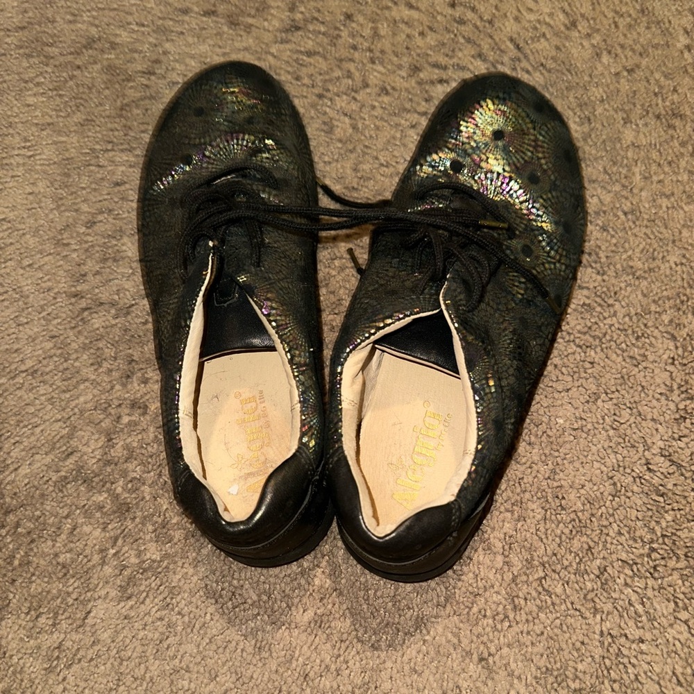 Black and Iridescent Patterned Shoes